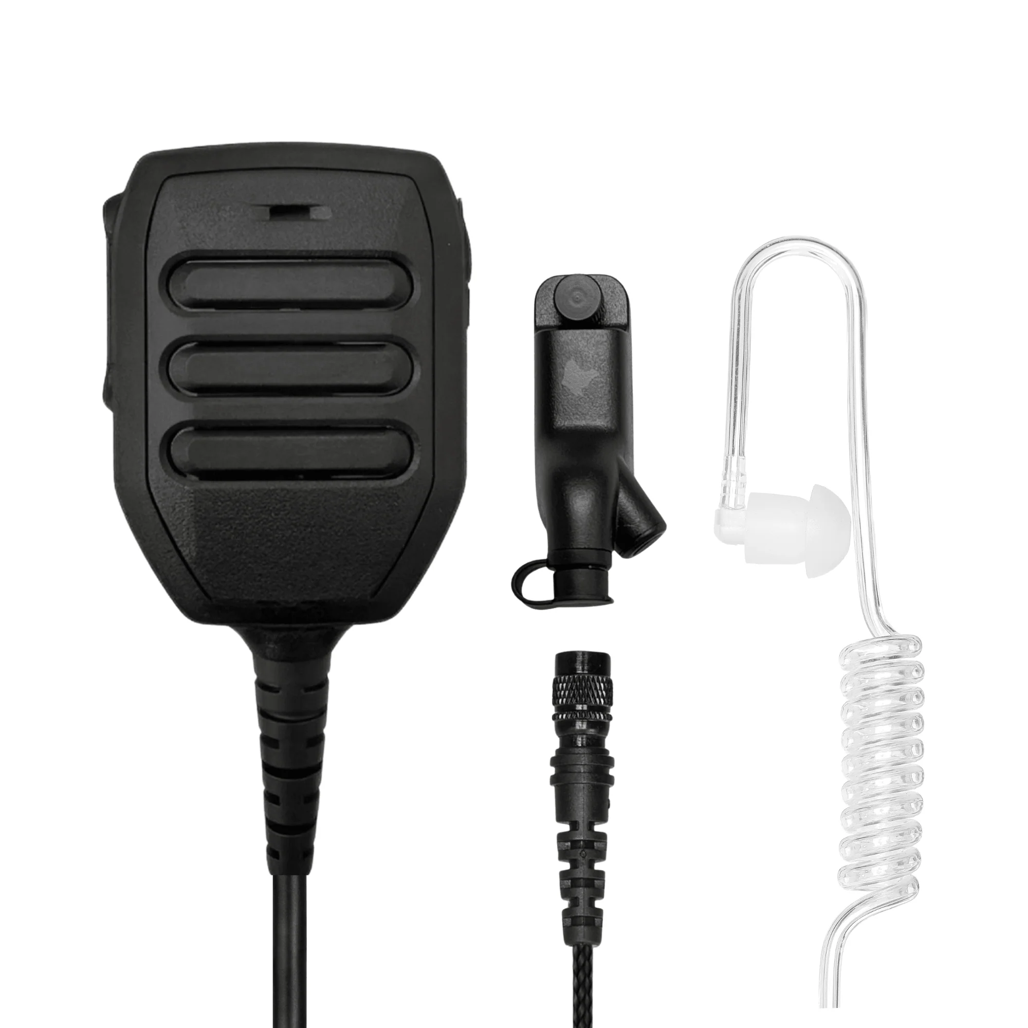 TRIAD PRO™ PTT/Mic, IP68, Quick Disconnect, Acoustic Tube Earpiece